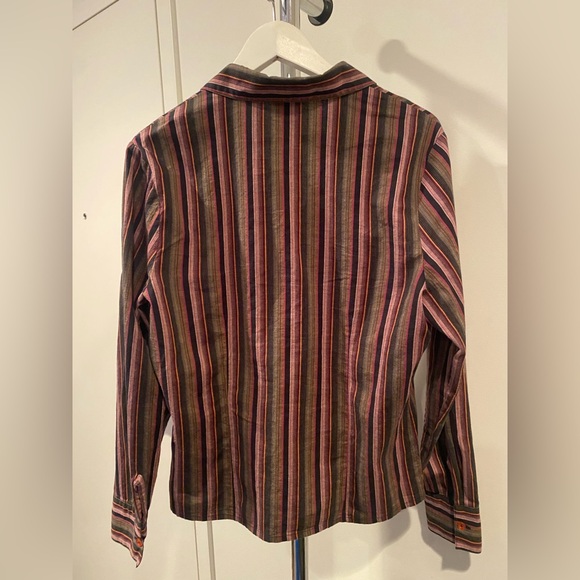 Whimsigoth Striped Button-Up - Picture 2 of 7